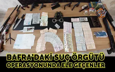 Bafra’da suç örgütüne operasyon: 15 gözaltı