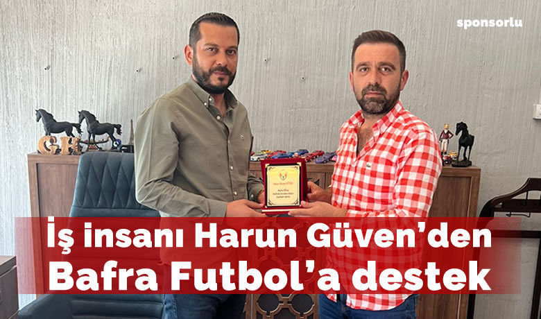 İş İnsanı Harun Güven’den Bafra Futbol’a Destek - İş insanı Harun Güven, 1988 Bafra Futbol Kulübüne maddi destekte bulundu. 