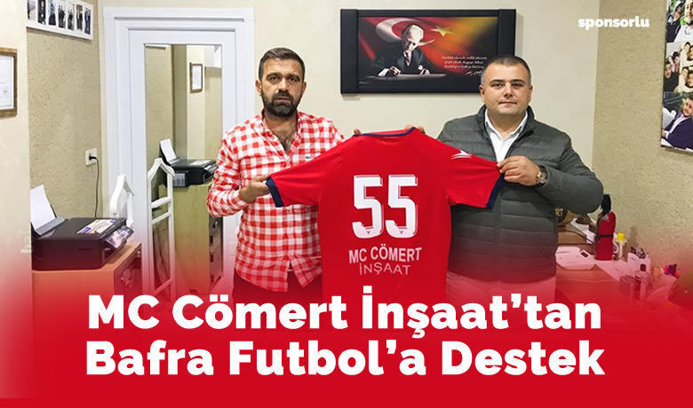 Mc Cömert İnşaat’tan Bafra Futbol’a Destek - Sponsorlu – MC Cömert İnşaat sahibi Volkan Cömert 1988 Bafra Futbol Kulübüne maddi destekte bulundu.