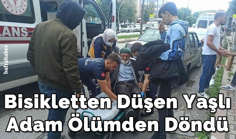 Bisikletten düşen yaşlı adam ölümden döndü - Samsun’un Bafra ilçesinde bisikletten düşen yaşlı adam hastanelik oldu.