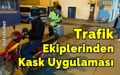 Trafik Ekiplerinden Kask Uygulaması