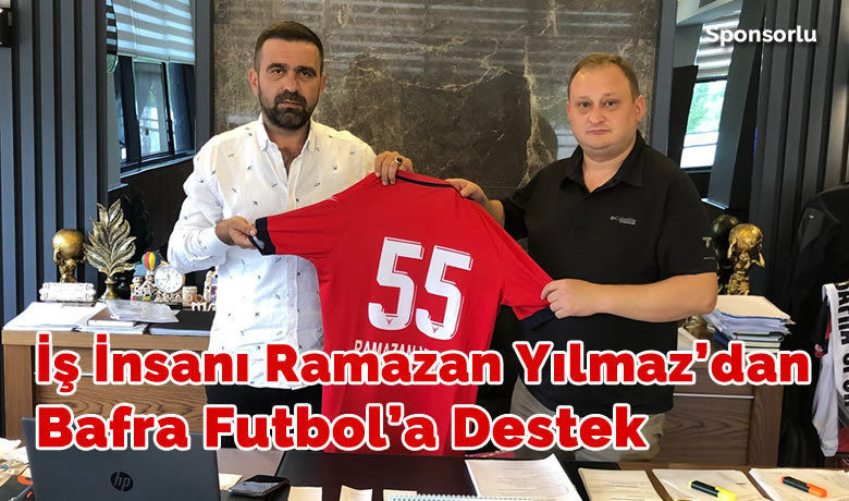 Ramazan Yılmaz’dan Bafra Futbol’a Destek - Sponsorlu – İş insanı Ramazan Yılmaz, 1988 Bafra Futbol Kulübüne maddi destekte bulundu.