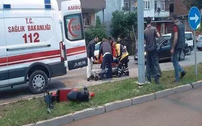 Elektrikli bisikletle otomobil çarpıştı: 1 yaralı
