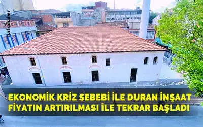 Bafra Çarşı Camisi inşaatı kaldığı yerden devam