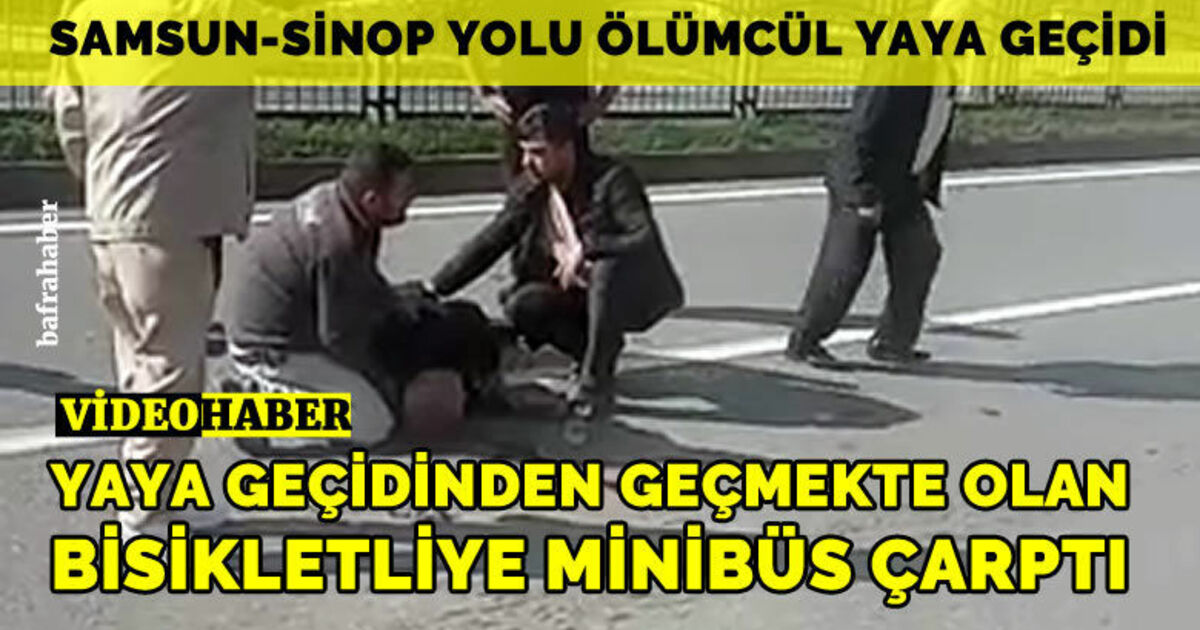 Yaya Geçidinden Geçmekte Olan Bisikletliye Minibüs Çarptı