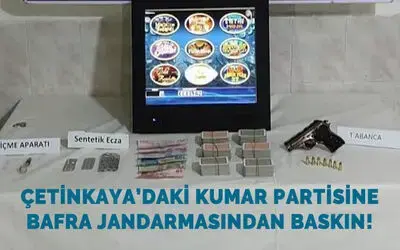 Jandarmadan Çetinkaya'da barakaya kumar baskını