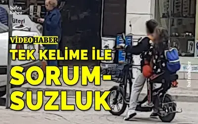 Çocukların Elektrikli Bisiklet İle Tehlikeli Yolculuğu