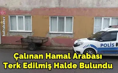 Çalınan hamal arabası terk edilmiş halde bulundu