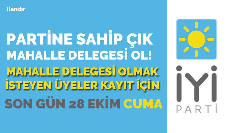 İyi Parti’den Delege Seçimi Çağrısı - İLANDIR - İYİ Parti üyesi Ali Alptekin üyelere delege seçimi çağrısında bulundu. 