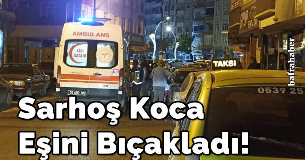 Sarhoş koca eşini bıçakladı!