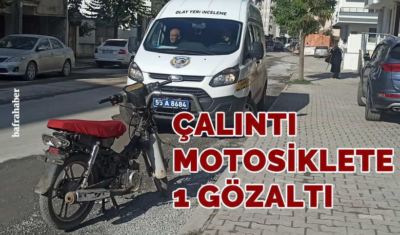 Çalıntı motosiklet ele geçirildi: 1 gözaltı