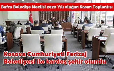Bafra Belediye Meclisi 2022 Yılı Olağan Kasım Toplantısı