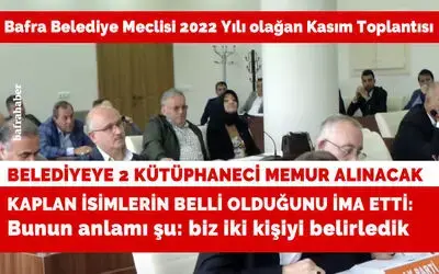 Bafra Belediyesine 2 Kütüphaneci Memur Alınacak