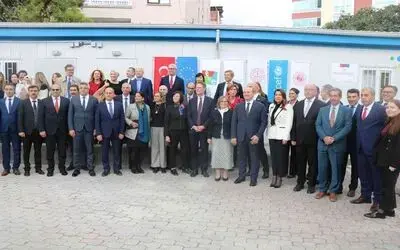 AB destekli prefabrik okul öncesi sınıflar, büyükelçilerin katılımıyla açıldı
