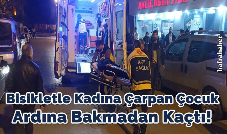 Bisikletle Kadına Çarpan Çocuk Ardına Bakmadan Kaçtı