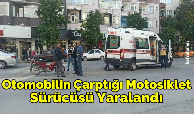 Otomobilin çarptığı motosiklet sürücüsü yaralandı - Samsun’un Bafra ilçesinde otomobilin çarptığı motosiklet sürücüsü yaralandı.