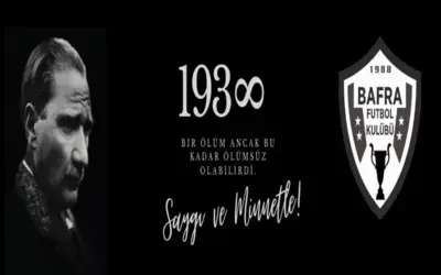 Bafra Futbol Kulübünden 10 Kasım Mesajı