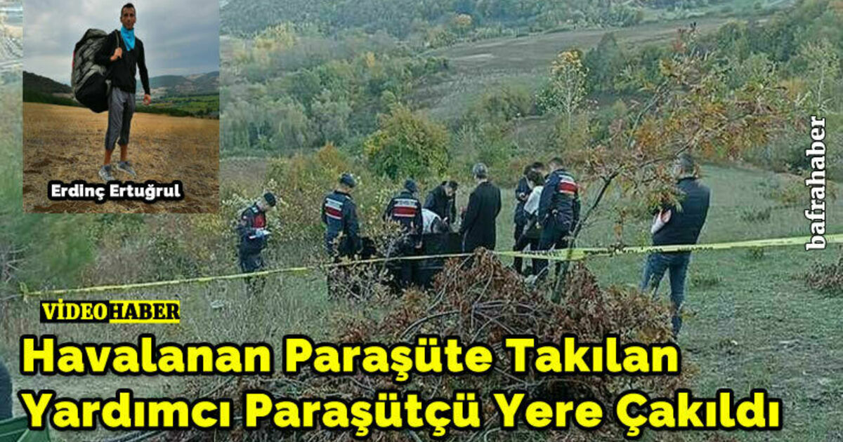 Havalanan Paraşüte Takılan Yardımcı Paraşütçü Yere Çakıldı