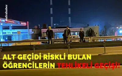 Alt Geçidi Riskli Bulan Öğrencilerin Tehlikeli Geçişi!