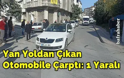 Yan Yoldan Çıkan Otomobile Çarptı: 1 Yaralı