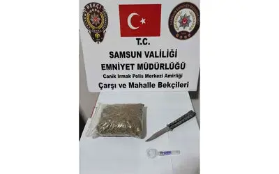 Samsun’da bekçiler şüpheli araçta uyuşturucu ele geçirdi
