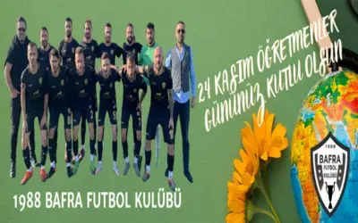 1988 Bafra Futbol Kulübünden 24 Kasım Öğretmenler Günü Kutlaması