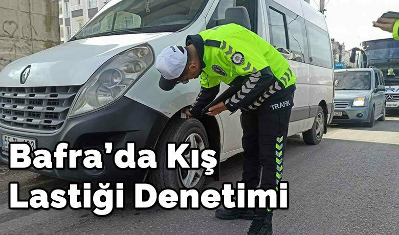 Bafra’da kış lastiği denetimi - Samsun’un Bafra ilçesinde ticari araçlar için zorunlu kış lastiği uygulamasının başlamasıyla polis ekiplerince denetim yapıldı.