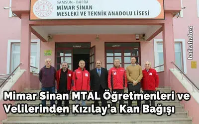 Mimar Sinan Mtal Öğretmenleri Ve Velilerinden Kızılay’a Kan Bağışı