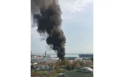 Samsun limanında patlama ve yangın
