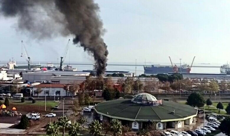 Samsun limanında yağ tankı bombagibi patladı, facianın eşiğinden dönüldü