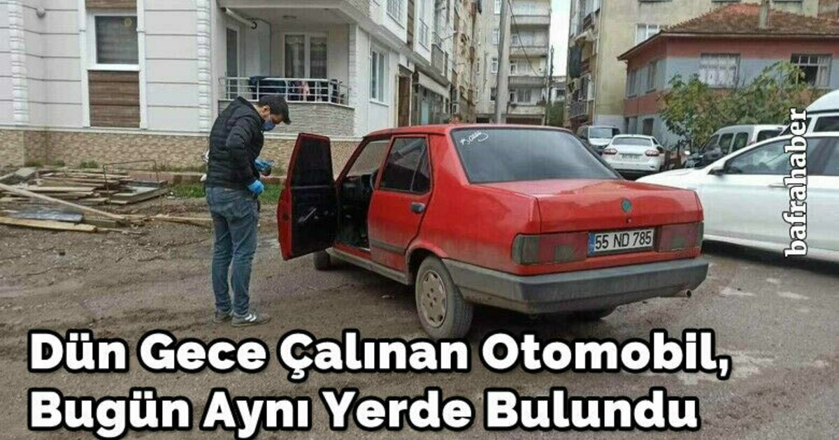 Dün gece çalındı, bugün aynı yerde bulundu