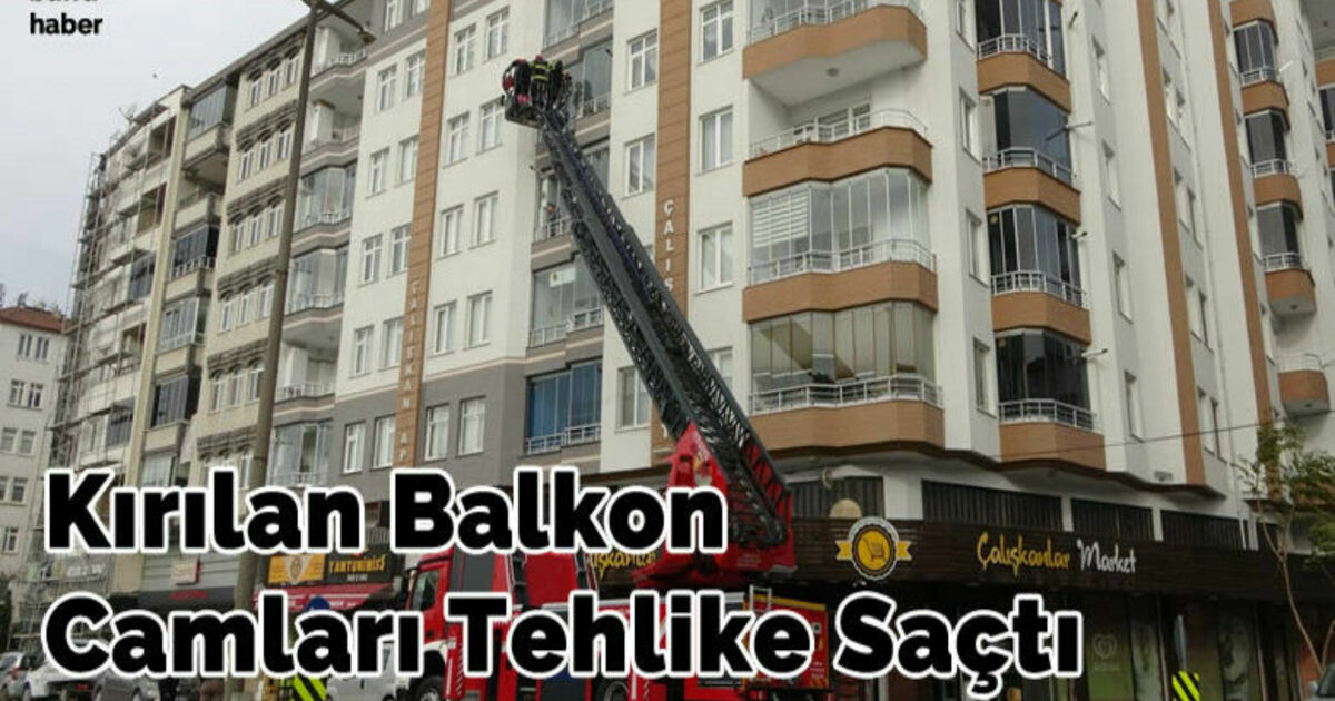 Kırılan cam balkon camları tehlike saçtı