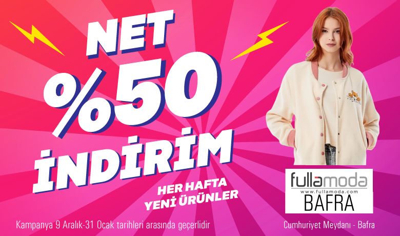 FullaModa'da Net yüzde 50 kampanyası