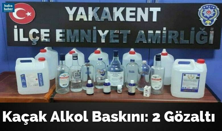 Kaçak alkol ele geçirildi: 2 gözaltı - Samsun’un Yakakent ilçesinde sahte alkol yapımında kullanılan etil alkol ve sahte içki ele geçirildi, 2 kişi gözaltına alındı.