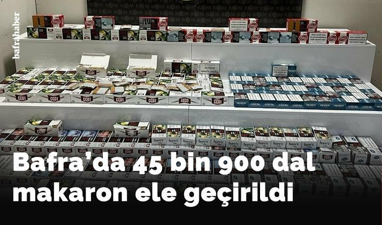 Samsun’da 45 bin 900 dal makaron ele geçirildi