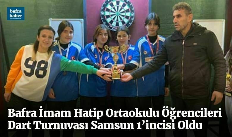 Bafra İmam Hatip Ortaokulu ÖğrencileriDart Turnuvası Samsun 1’incisi Oldu - Bafra İmam Hatip Ortaokulu Dart Takımı sporcuları Samsun’da yapılan Turnuvada, Samsun 1’incisi oldu. 