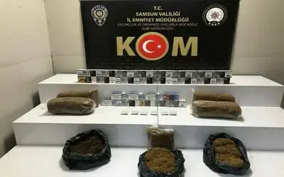 Samsun’da kaçak 5 bin 140 dal makaron ve 28 kilo tütün ele geçirildi
