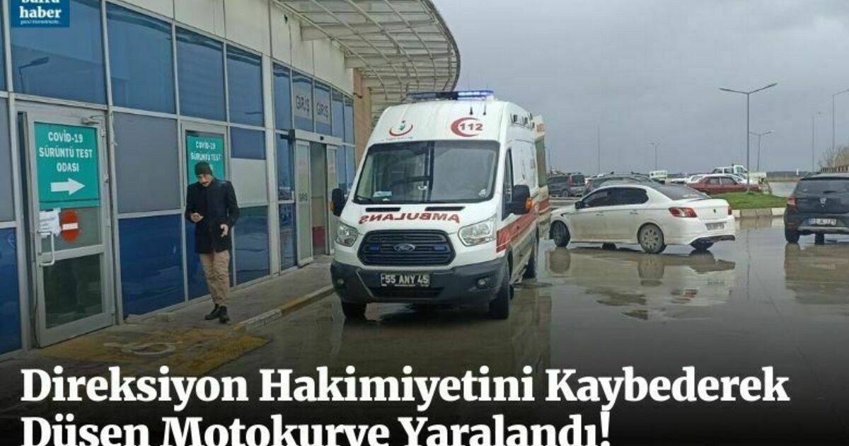 Direksiyon Hakimiyetini Kaybederek Düşen Motokurye Yaralandı !