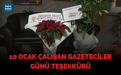 10 Ocak Çalışan Gazeteciler Günü Teşekkürü