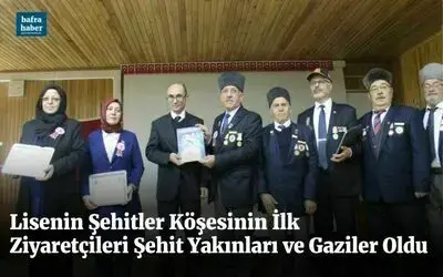 Lisenin Şehitler Köşesinin İlk Ziyaretçileri Şehit Yakınları Ve Gaziler Oldu