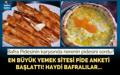 En Büyük Yemek Sitesi Pide Anketi Başlattı! Haydi Bafralılar