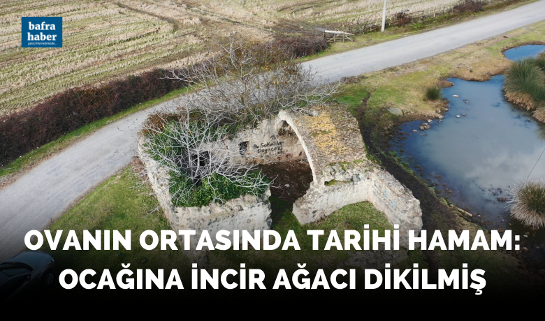 Ovanın ortasında tarihi hamam:Ocağına incir ağacı dikilmiş