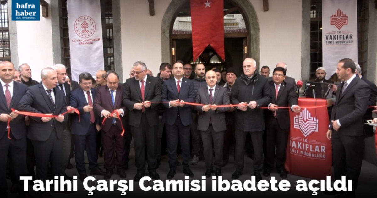 Tarihi Çarşı Camisi ibadete açıldı
