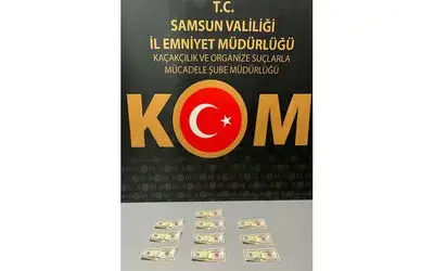Samsun’da 10 adet 50’lik sahte dolarla yakalanan şahsa gözaltı
