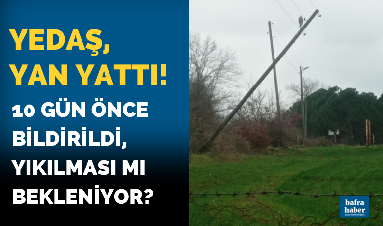 Aktekke Köyünde yıkılmak üzere elektrik direği