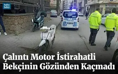 Çalıntı Motor İstirahatli Bekçinin Gözünden Kaçmadı