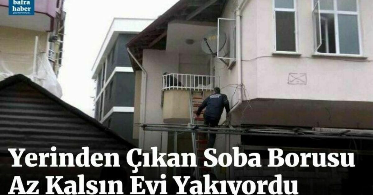 Yerinden çıkan soba borusu az kalsın evi yakıyordu