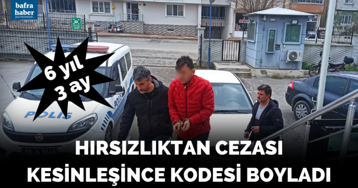 Hırsızlıktan cezası kesinleşen şahıs cezaevinde