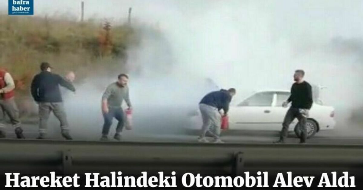 Hareket Halindeki Otomobil Alev Aldı
