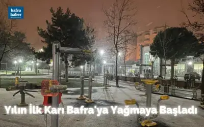 Yılın İlk Karı Bafra'ya Yağmaya Başladı 